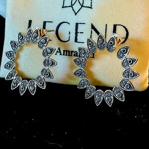 Burmese Ruby Earrings in Black Oxidized Sterling Silver 0.35 ctw